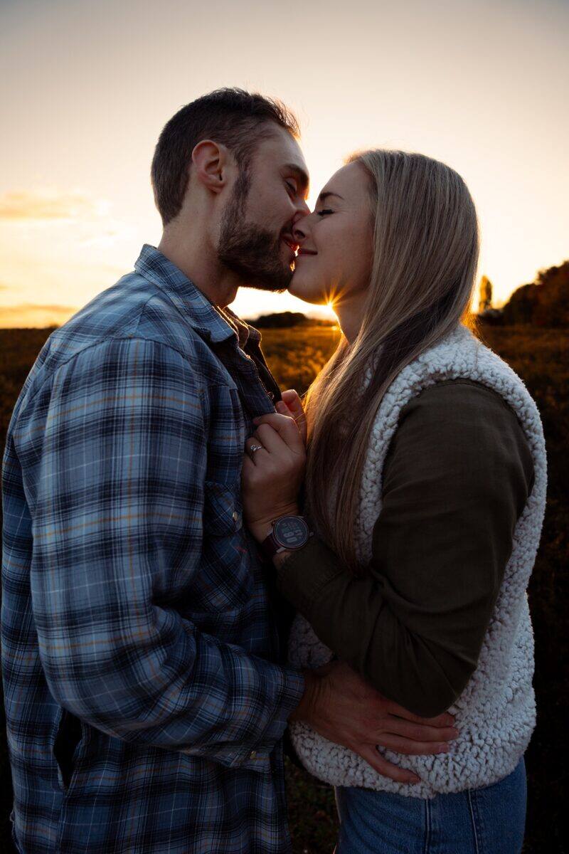 Engagement portrait at sunset