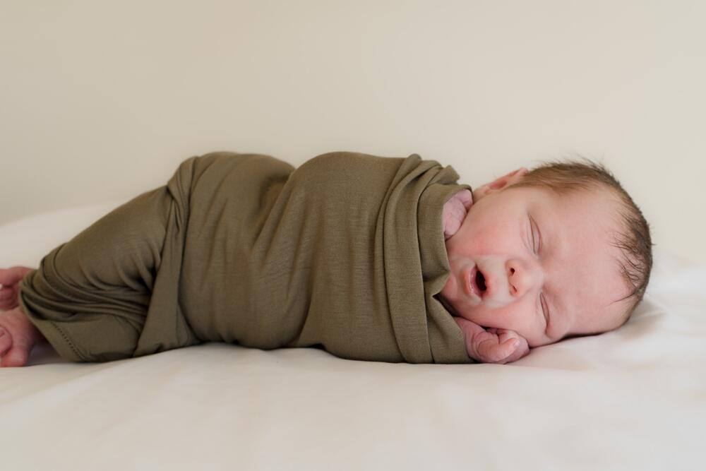 Newborn resting peacefully