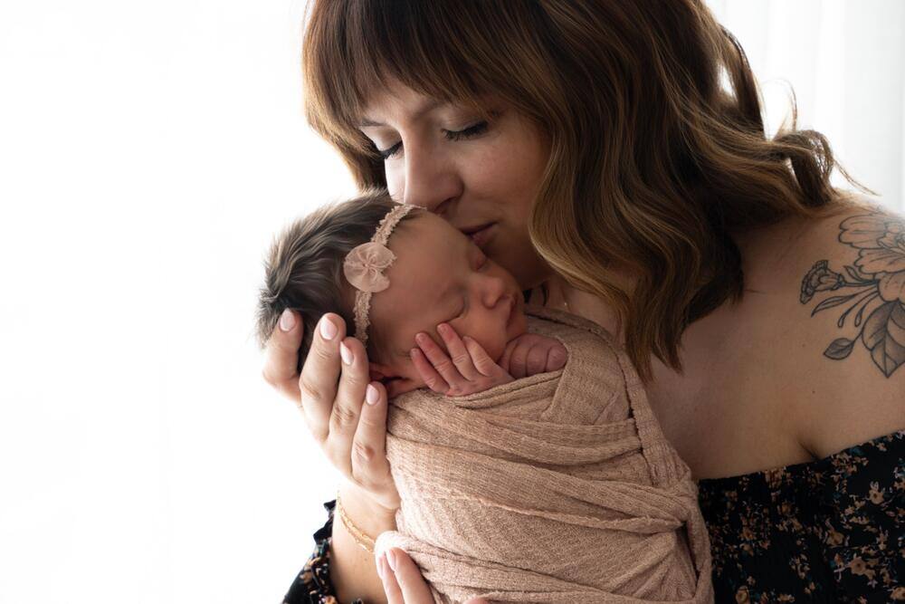 Mother and newborn sharing a quiet moment